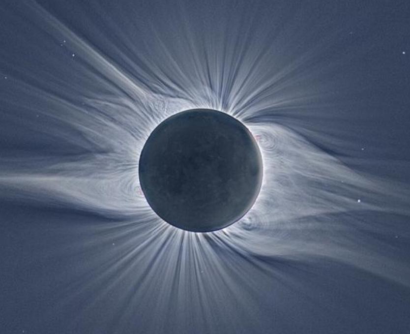 Solar corona visible during an eclipse