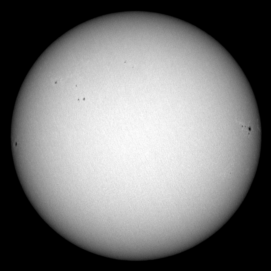 Visible-light image of the Sun obtained by the Helios observatory on 12 March 2026